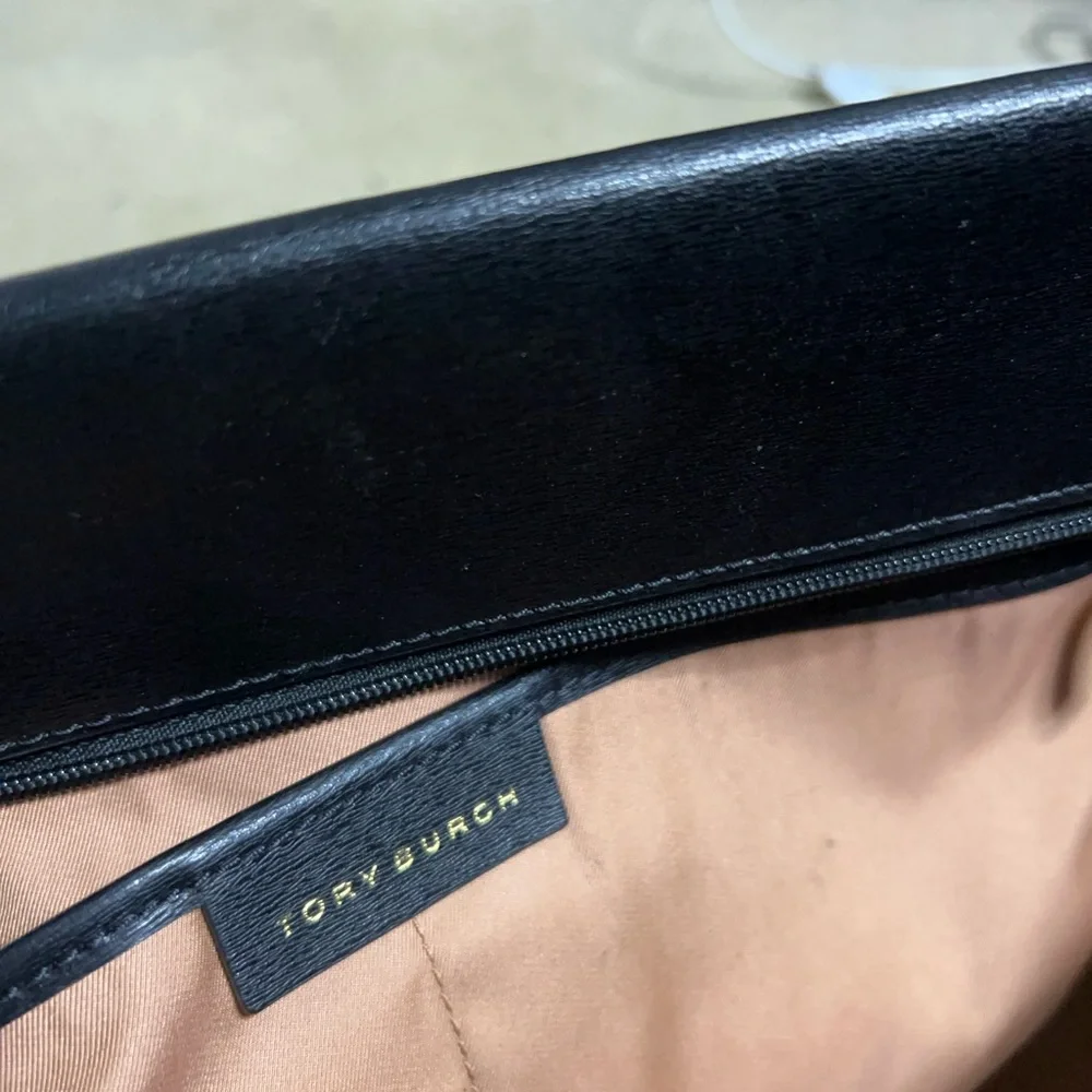 Tory Burch Black Leather Tote - Picture 10 of 12